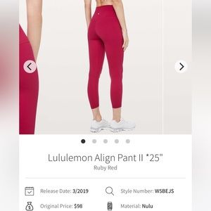 Align 25” - Ruby Red - Size 4